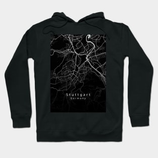 Stuttgart Germany City Map dark Hoodie